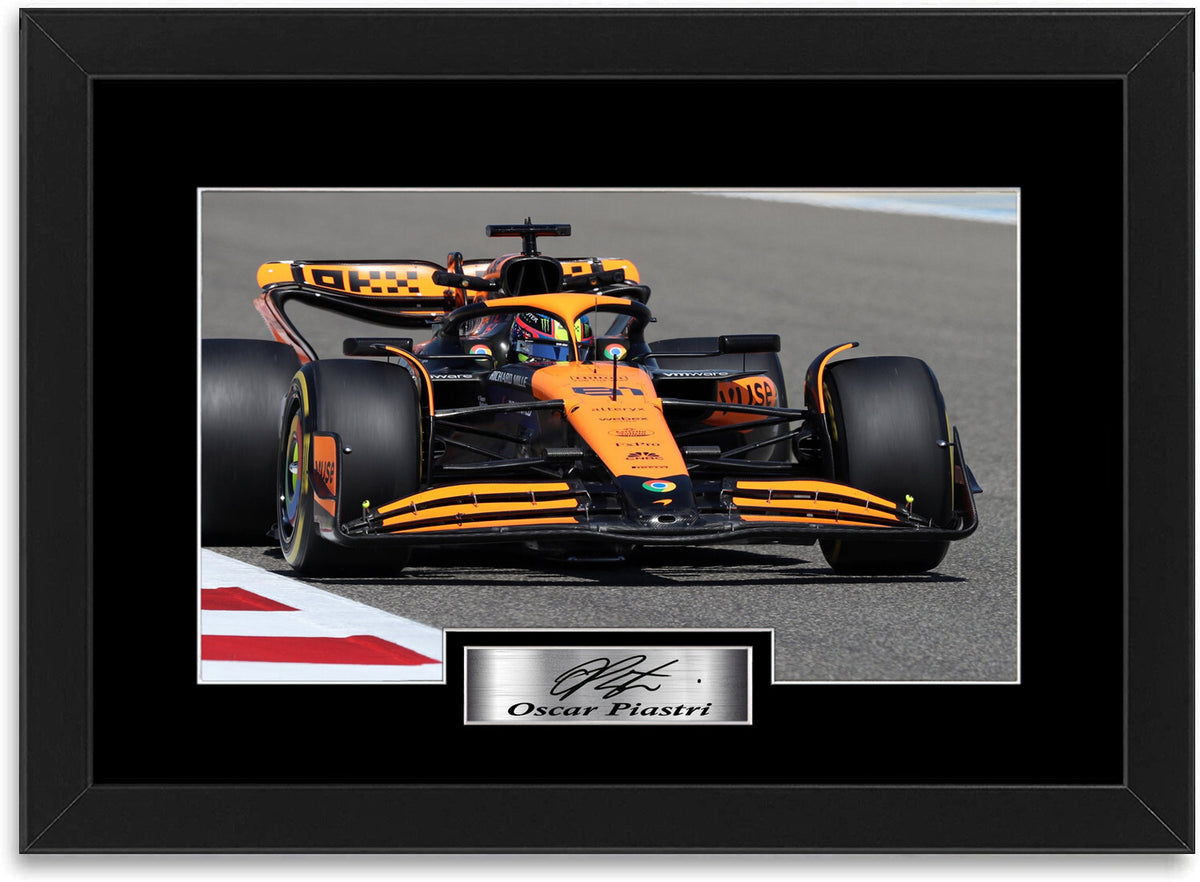 Oscar Piastri Formula 1 Driver 2024 framed print by LJW Prints