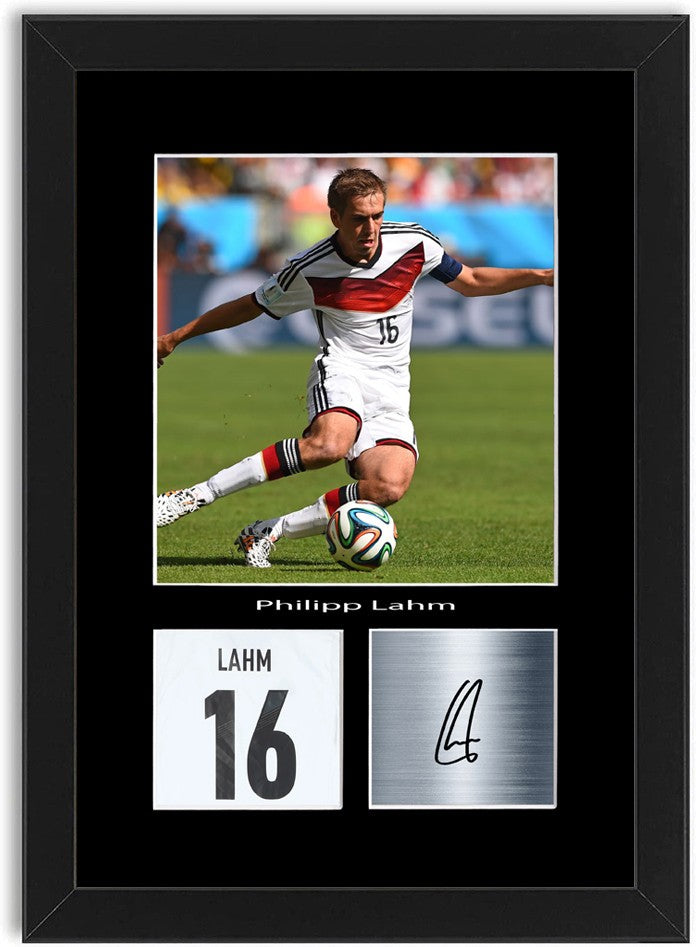 Philipp Lahm Germany Football Player Poster Signed Print Photo Wall Art Framed