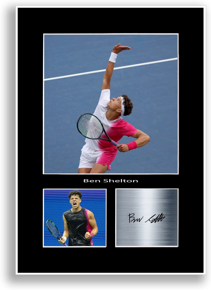 Ben Shelton Tennis Player Print Signed Photo Poster Print Wall Art Gift Idea