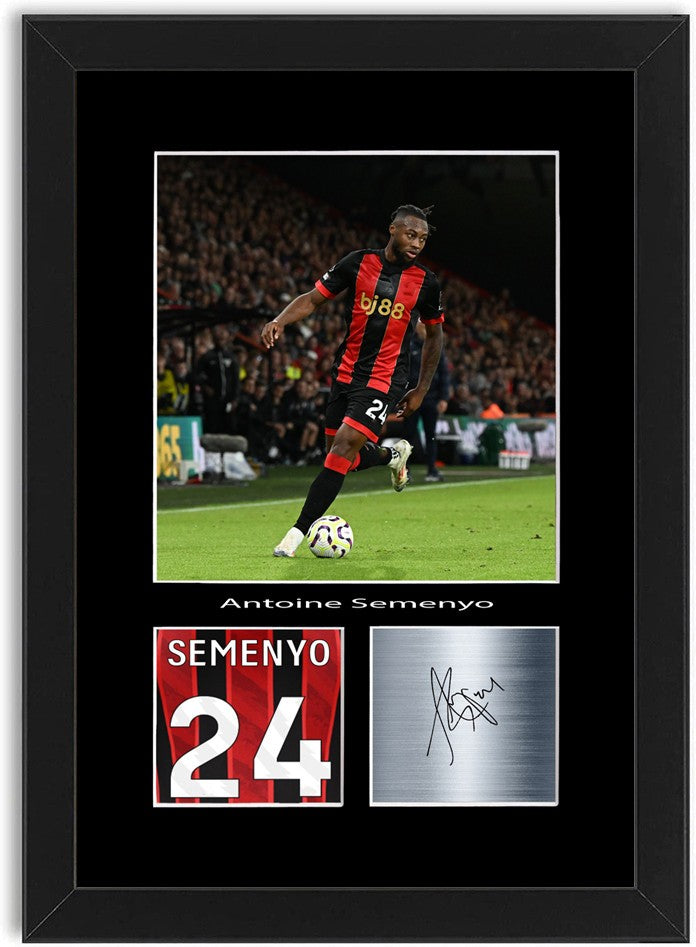 Antoine Semenyo Football Player Poster Signed Print Photo A4 Wall Art Framed