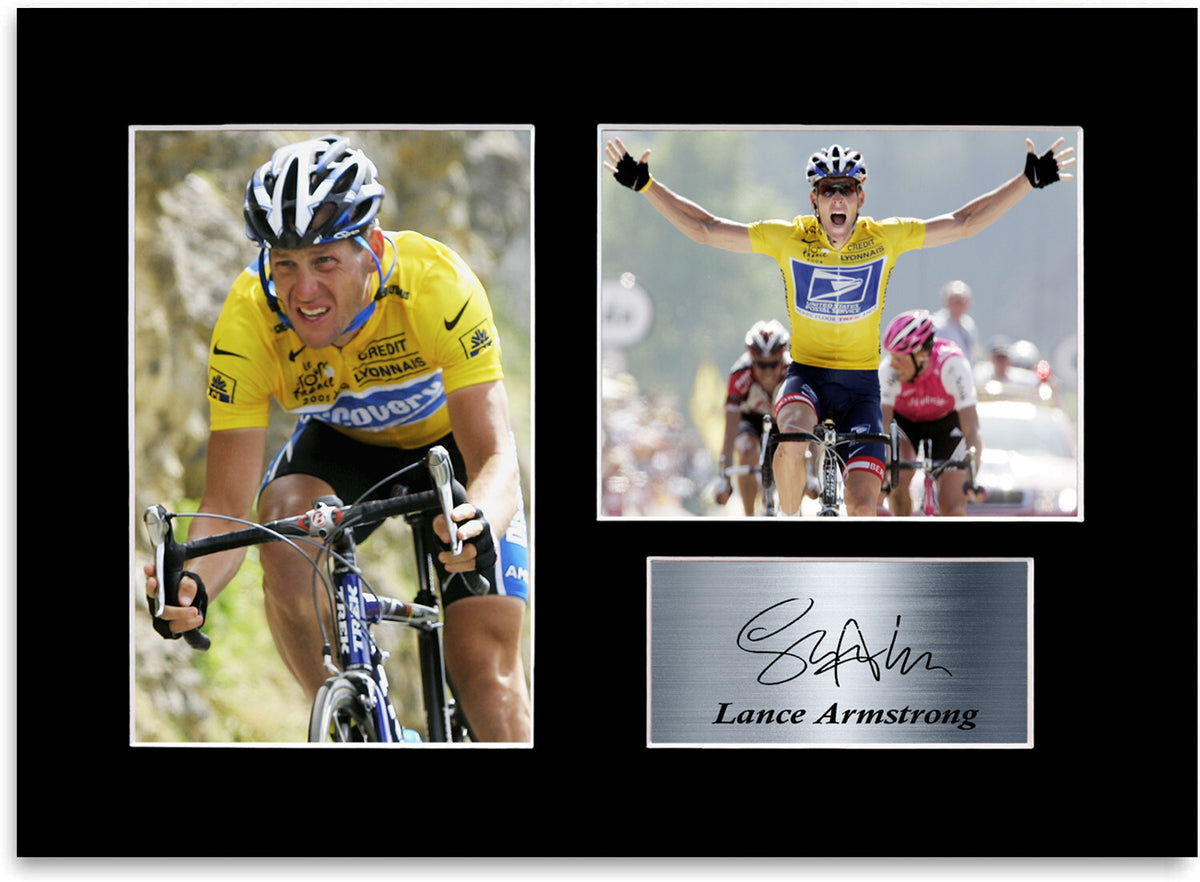 Lance Armstrong Road Racing Cyclist Signed Autograph Photo Display Poster A4