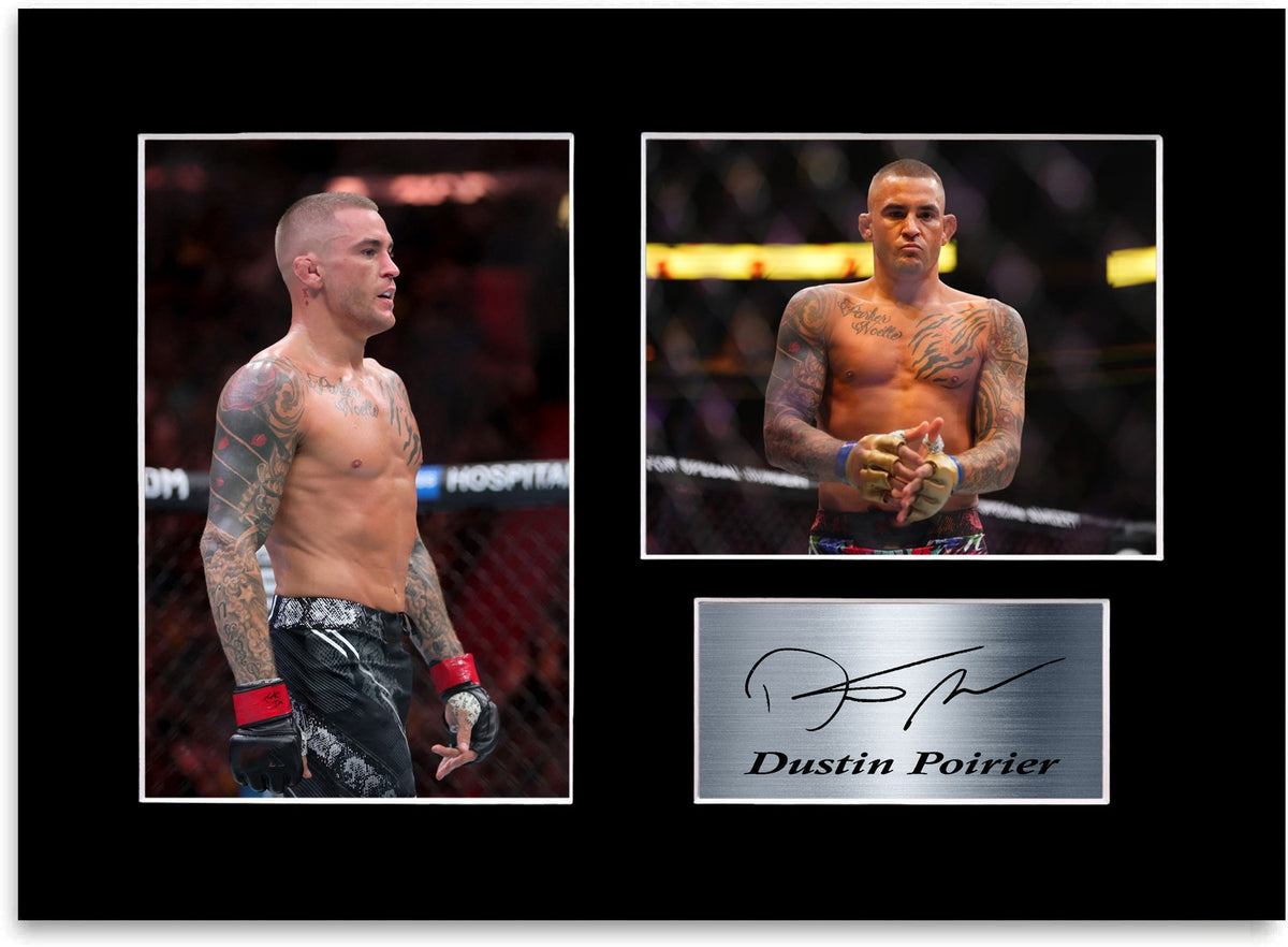 Dustin Poirier MMA ufc Fighter Printed mounted display by LJW Prints