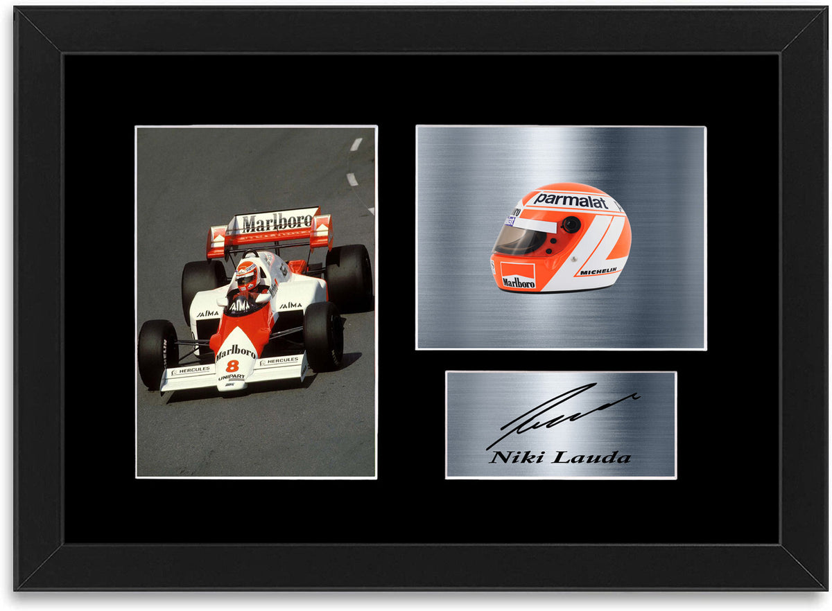 Niki Lauda Formula One 1 World Champion framed print by LJW Prints