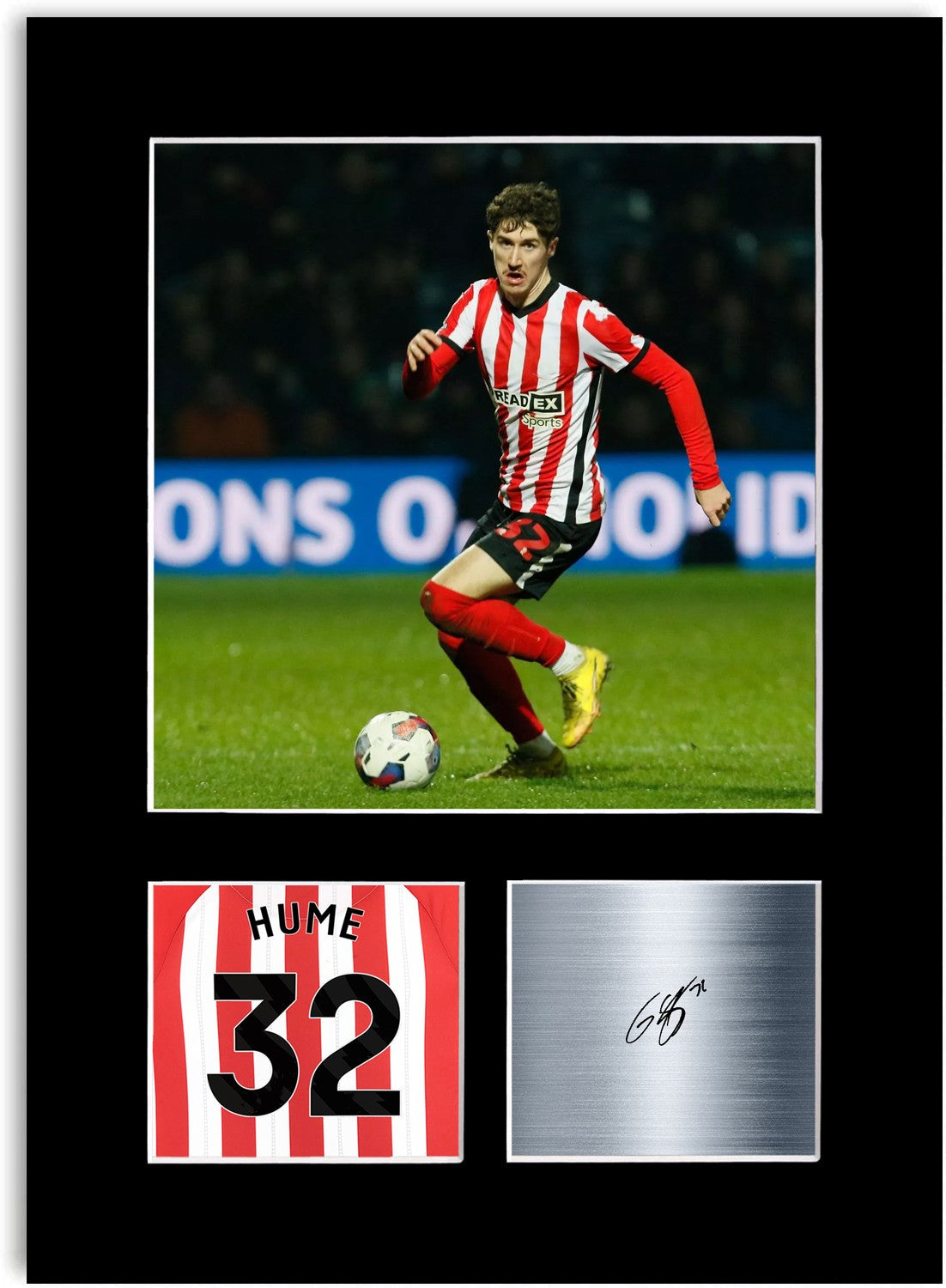 Trai Hume Football Player mounted display by LJW Prints