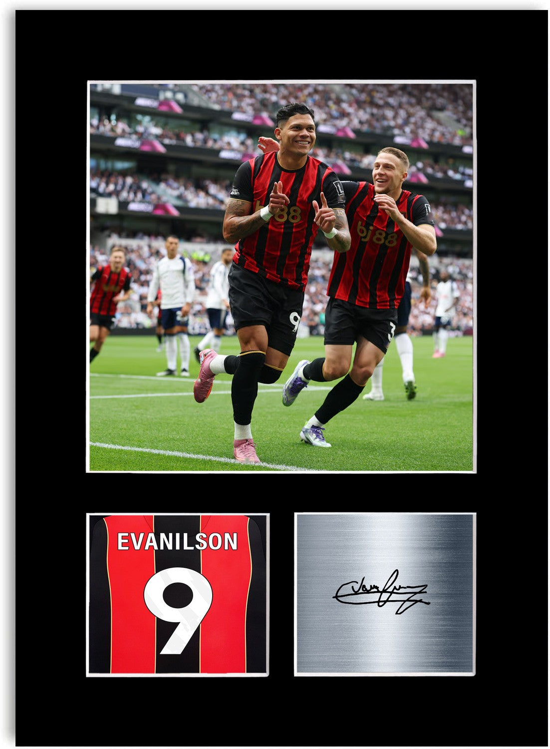 Evanilson Bournemouth A4 Printed Signed Photo Display Mount Poster Gift