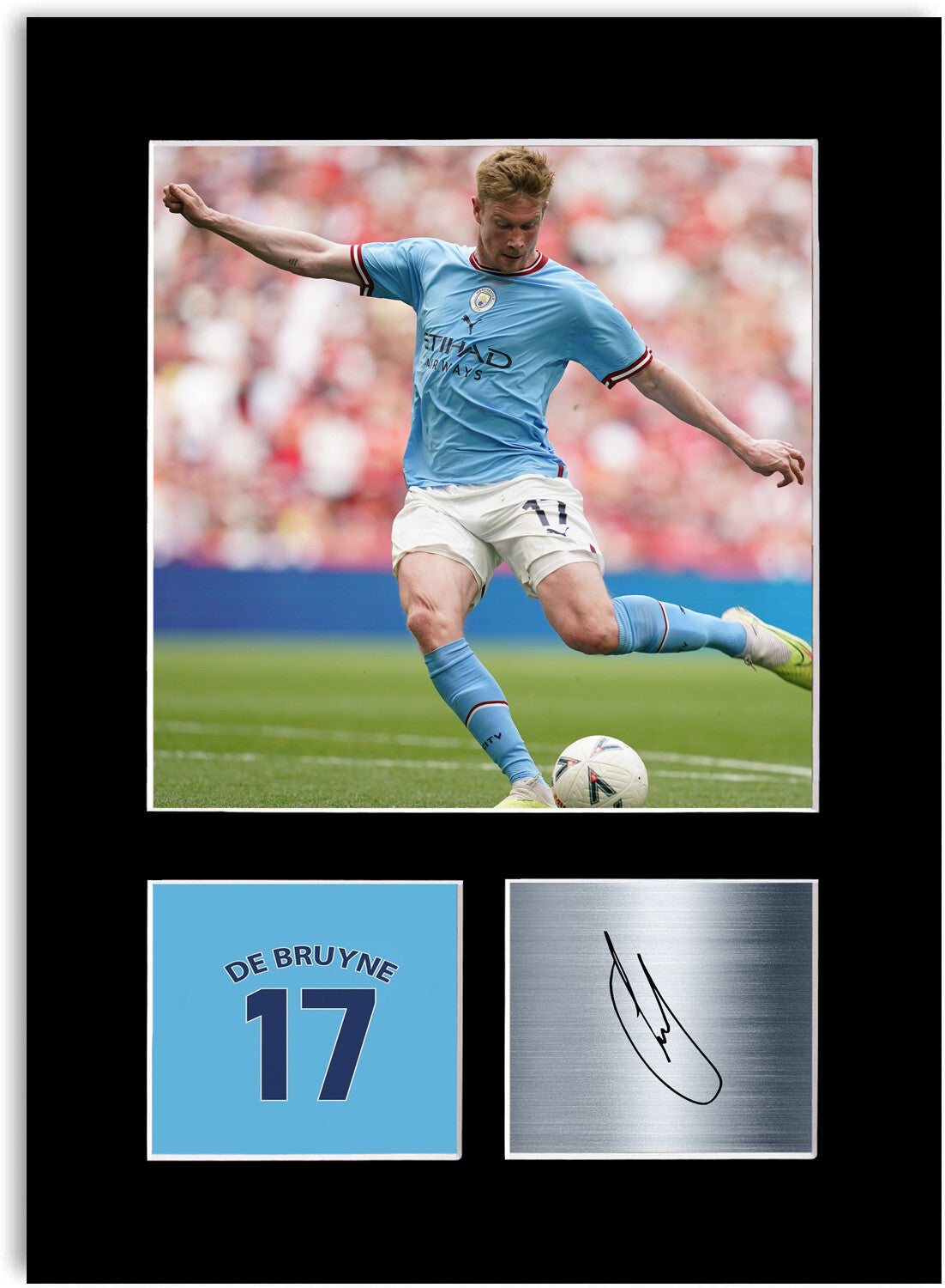 Kevin De Bruyne Football Player Printed mounted display by LJW Prints