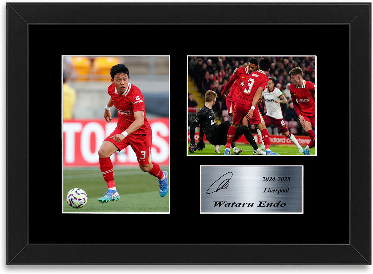 Wataru Endo Liverpool Player framed print by LJW Prints