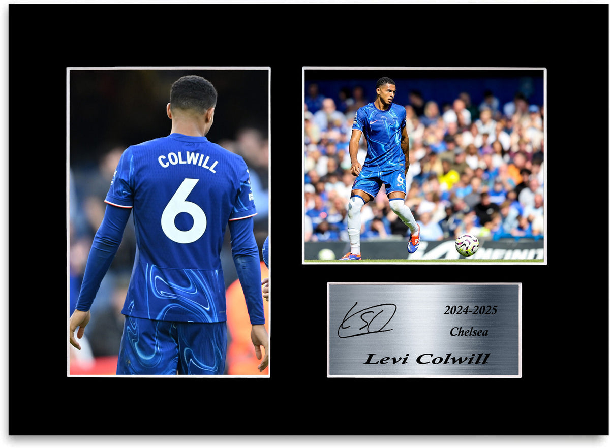 Levi Colwill Chelsea Player mounted display by LJW Prints