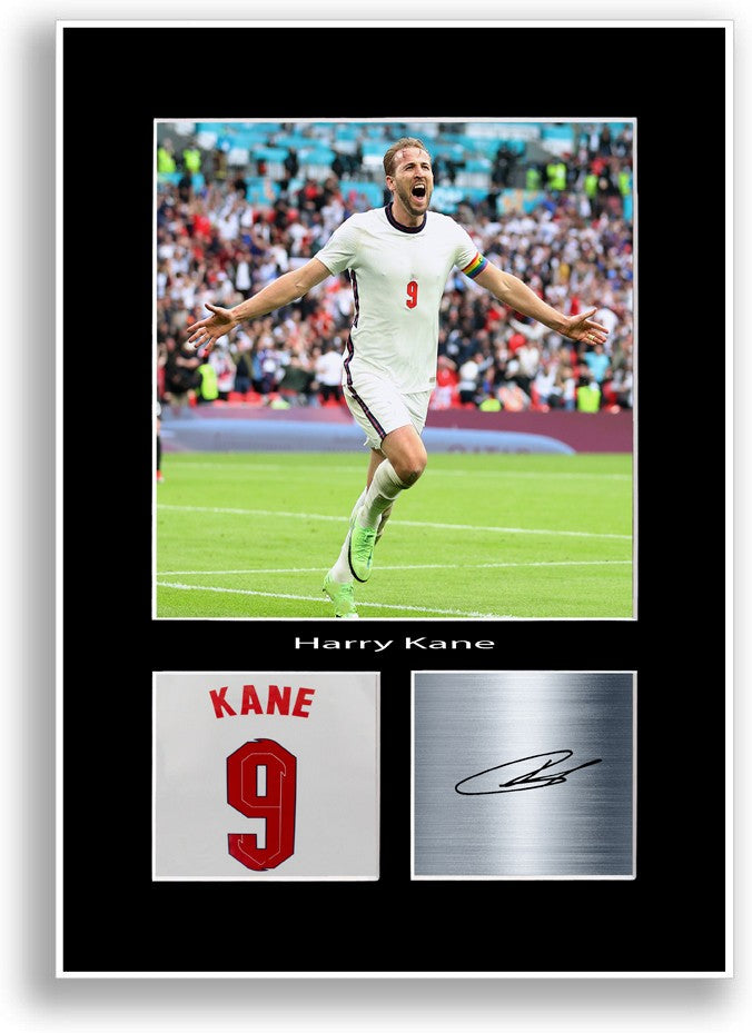Harry Kane Football Player Poster Signed Print Photo A4 Wall Art Gift Idea
