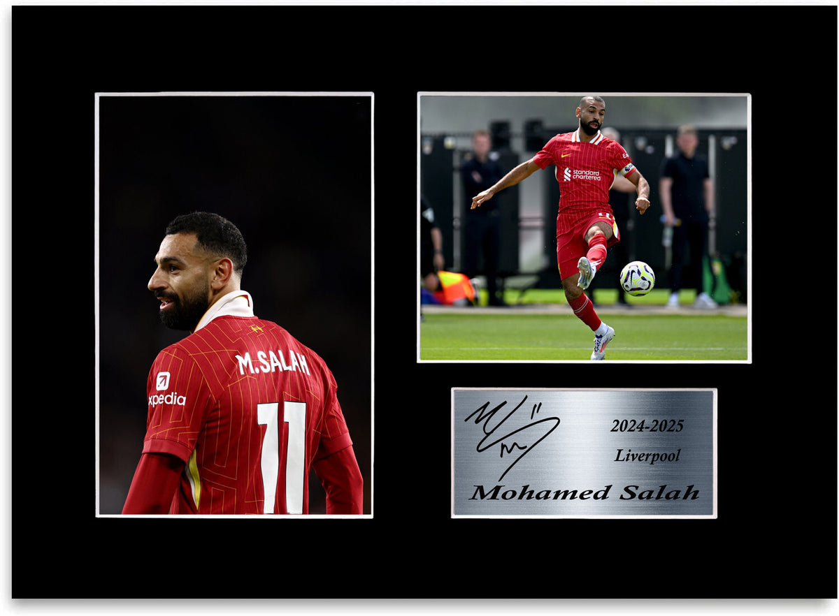 Mohamed Salah Liverpool Player mounted display by LJW Prints
