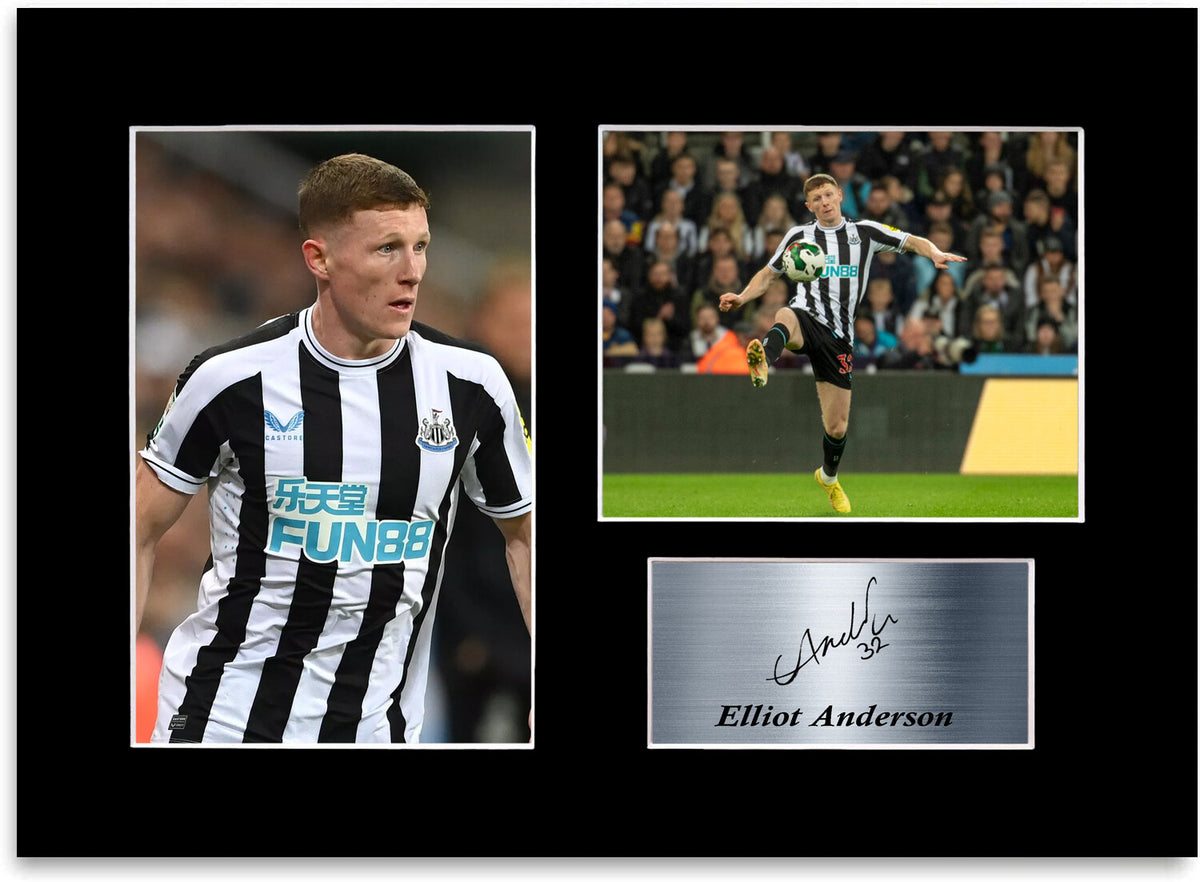 Elliot Anderson Newcastle Poster Printed Signed Autograph Photo Display Mount A4