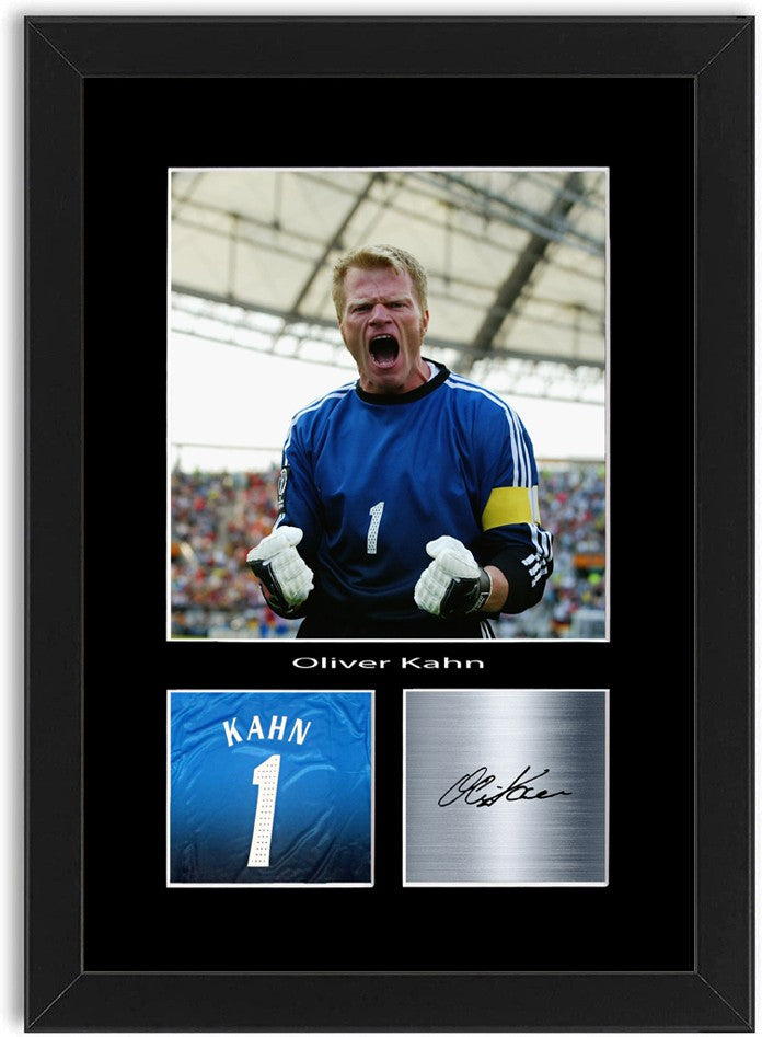 Oliver Kahn Germany Football Player Poster Signed Print Photo Wall Art Framed