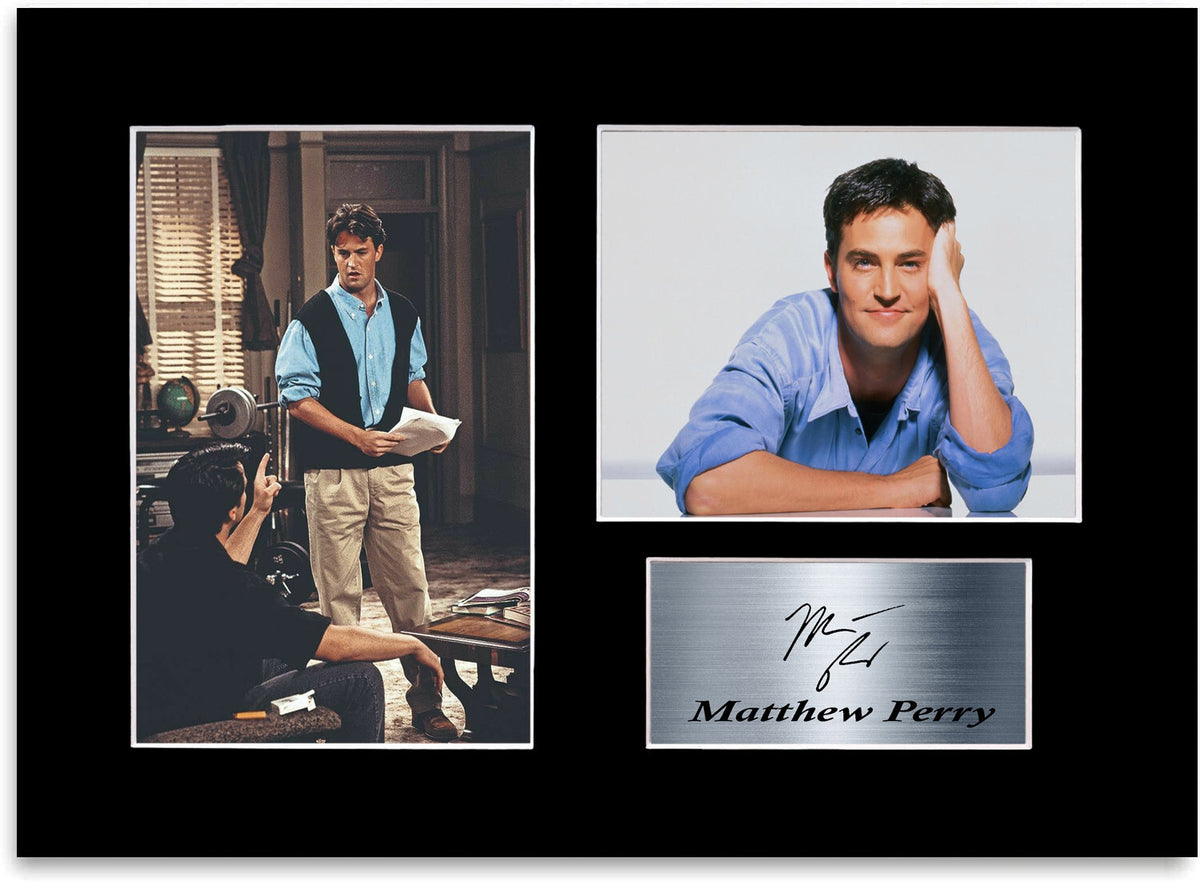 Matthew Perry Chandler Bing Friends mounted display by LJW Prints