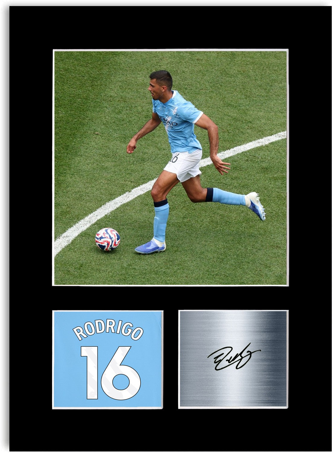 Rodri Football Player Poster Signed Photo Display Mount Print A4 Gift