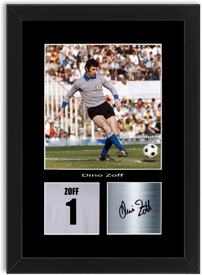Dino Zoff Italy Football Player Poster Signed Print Photo A4 Wall Art Framed