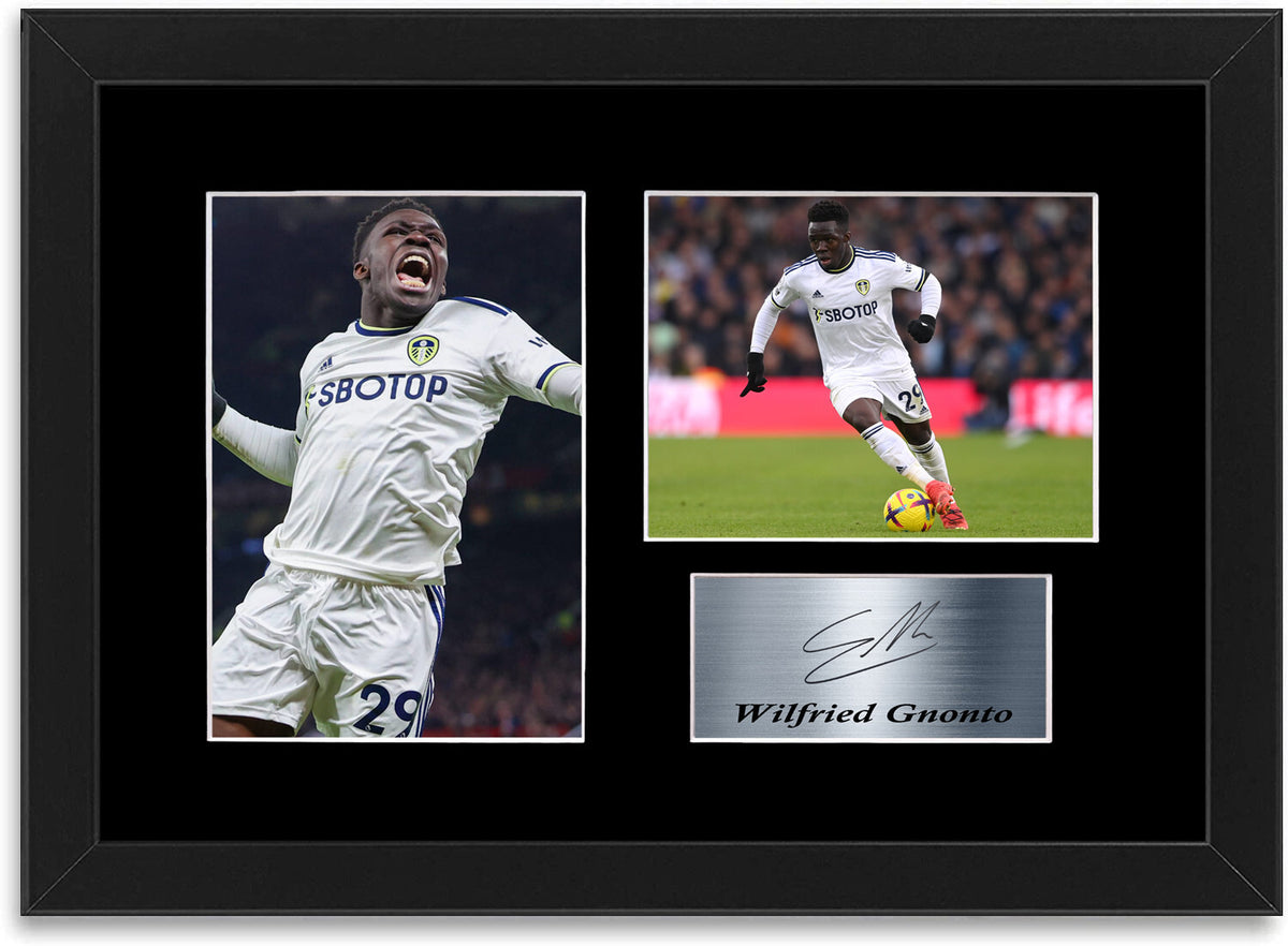 Wilfried Gnonto Leeds United Player framed print by LJW Prints