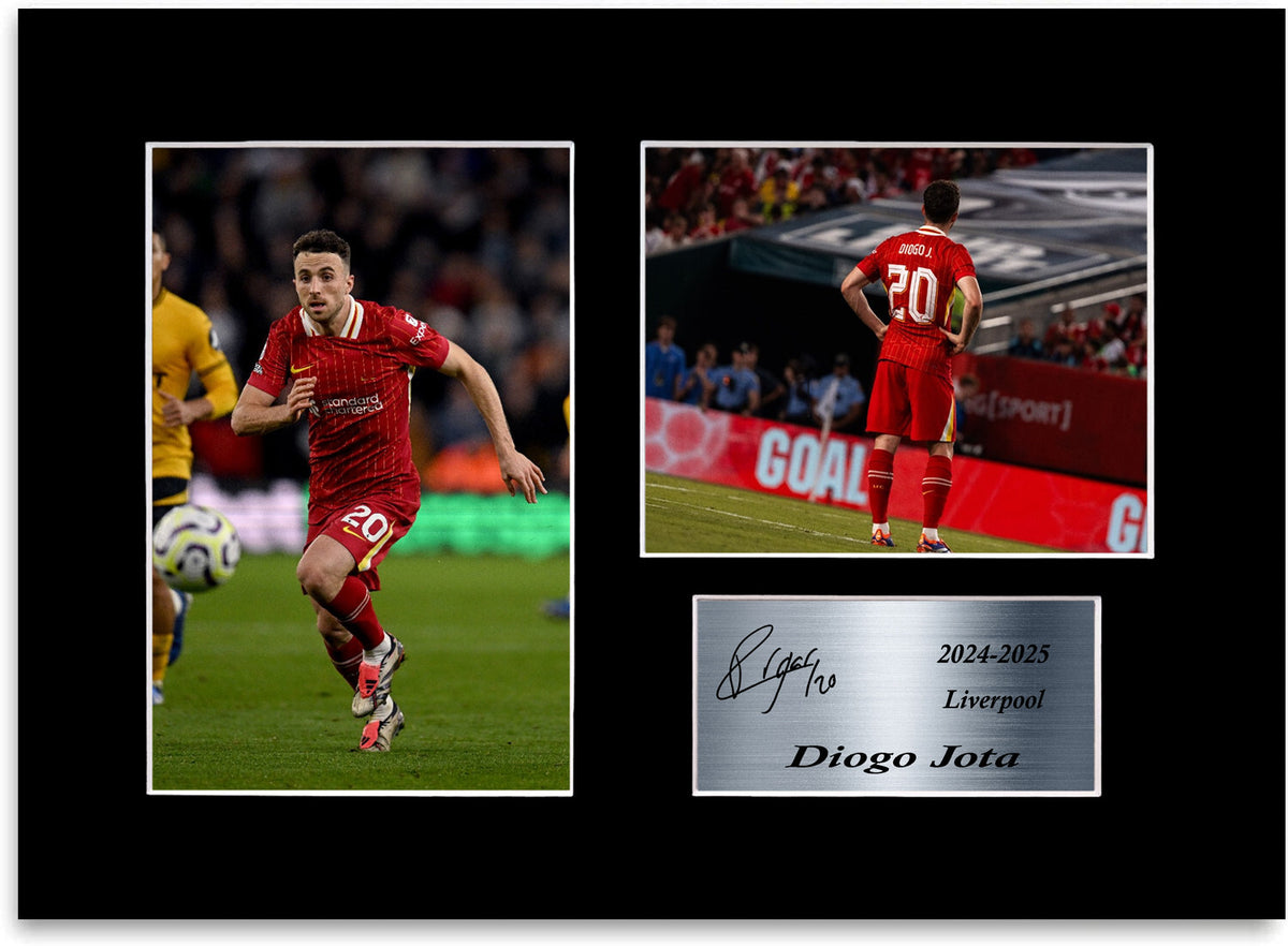 Diogo Jota Liverpool Player mounted display by LJW Prints
