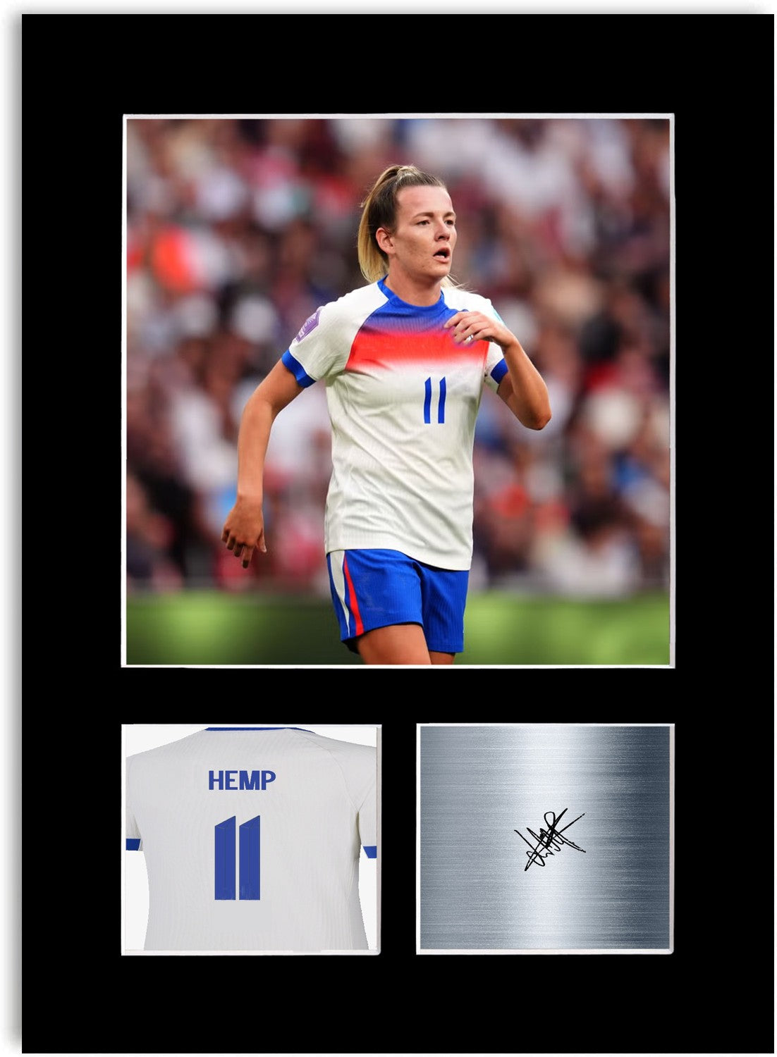 Lauren Hemp England Print Signed Photo Display Poster Women’s Euro 2025