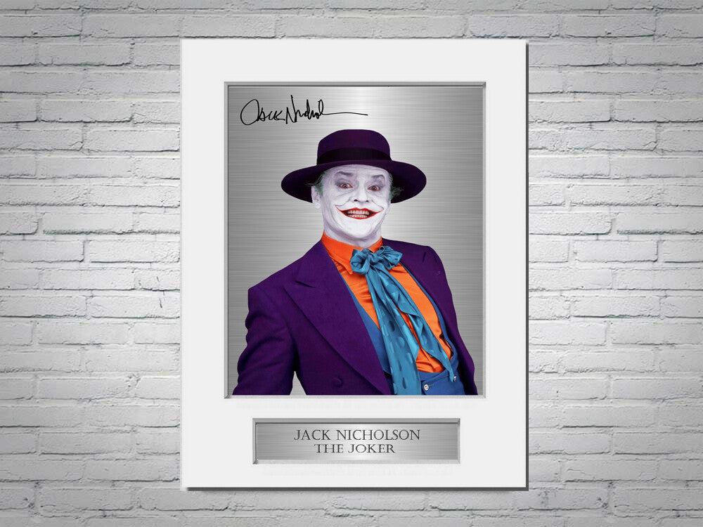 Jack Nicholson Signed Photo Display Mount A4 The Joker Gift