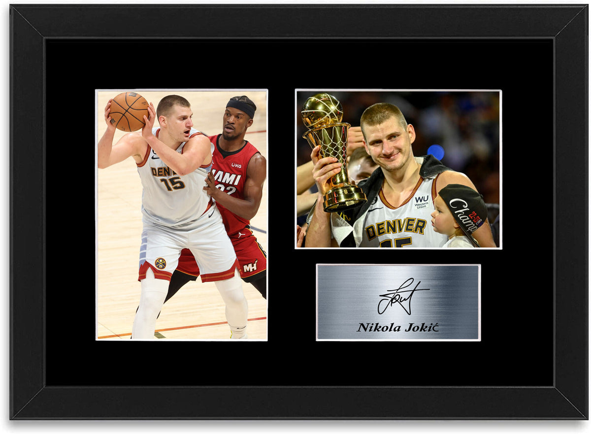 Nikola Jokic Basketball A4 Printed Signed Photo Display Mount Gift Poster Framed