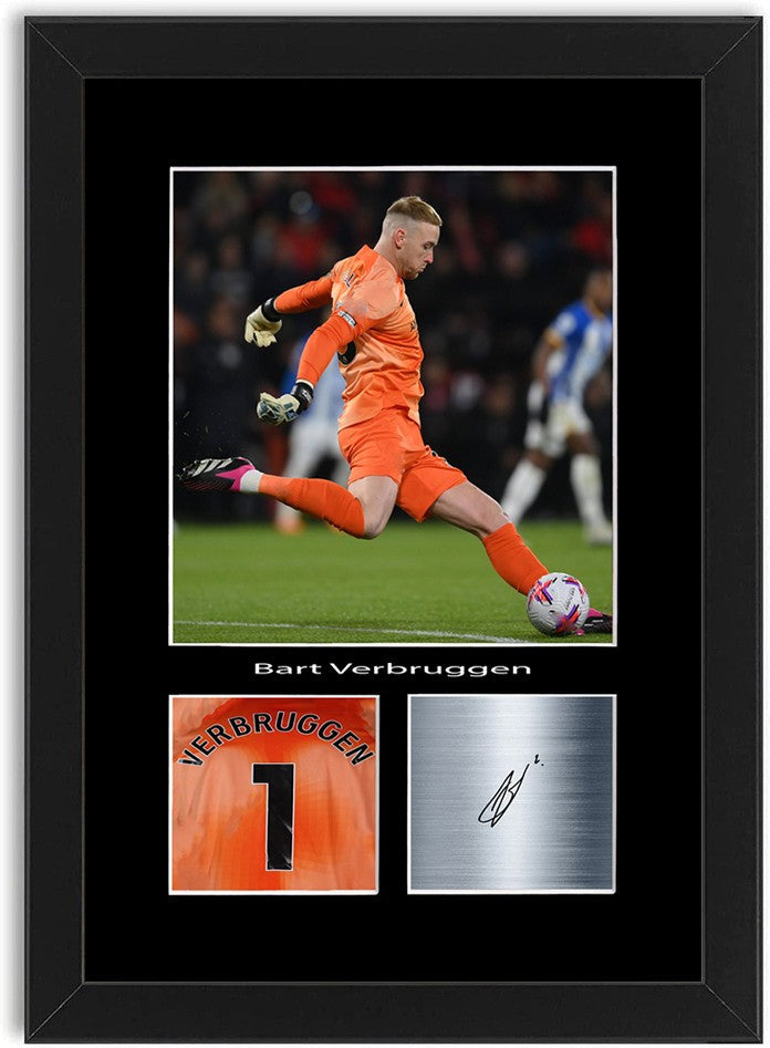 Bart Verbruggen Football Player Poster Signed Print Photo A4 Wall Art Framed