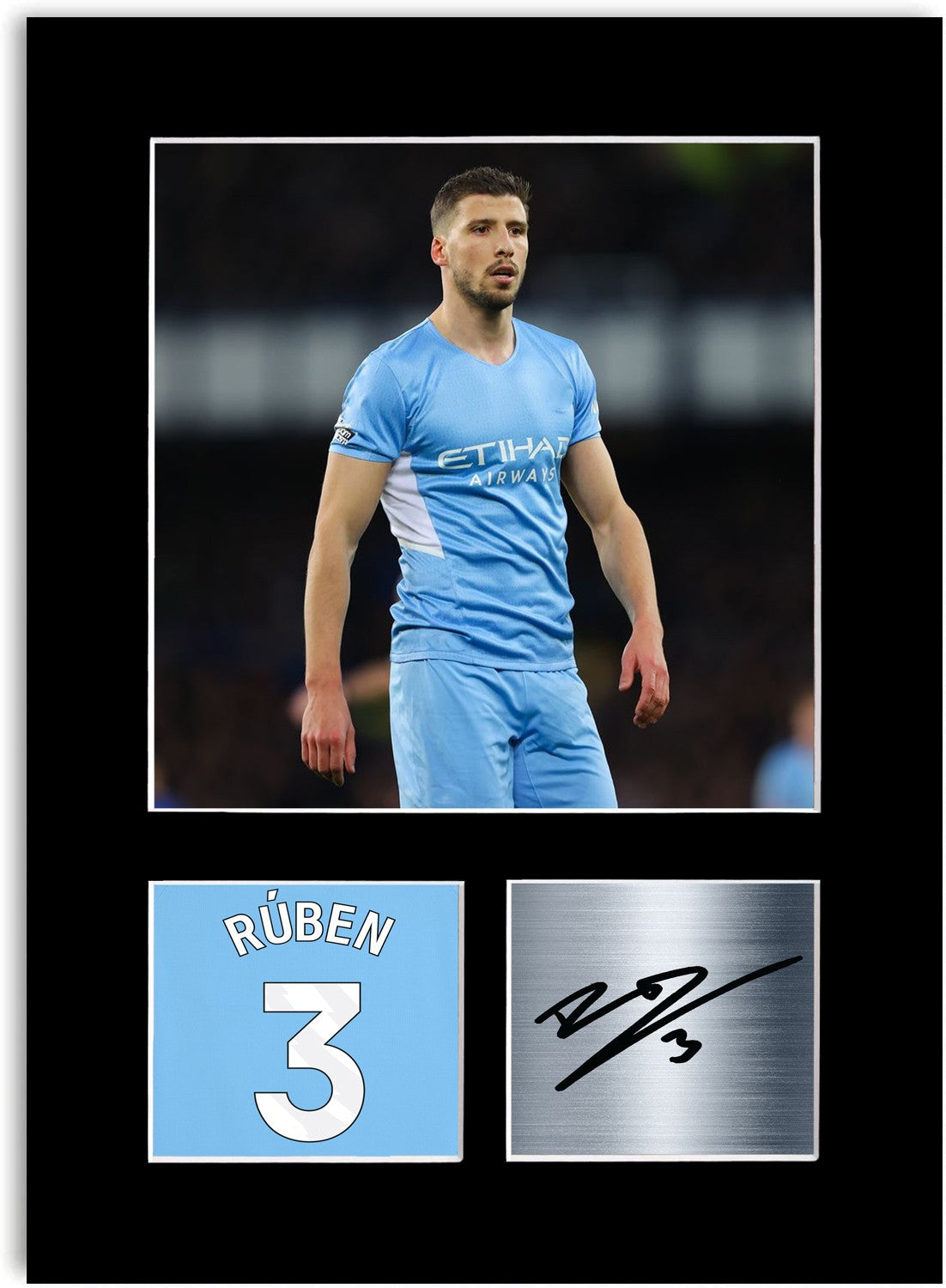 Ruben Dias Football Player Poster Signed Photo Display Mount Print A4 Gift