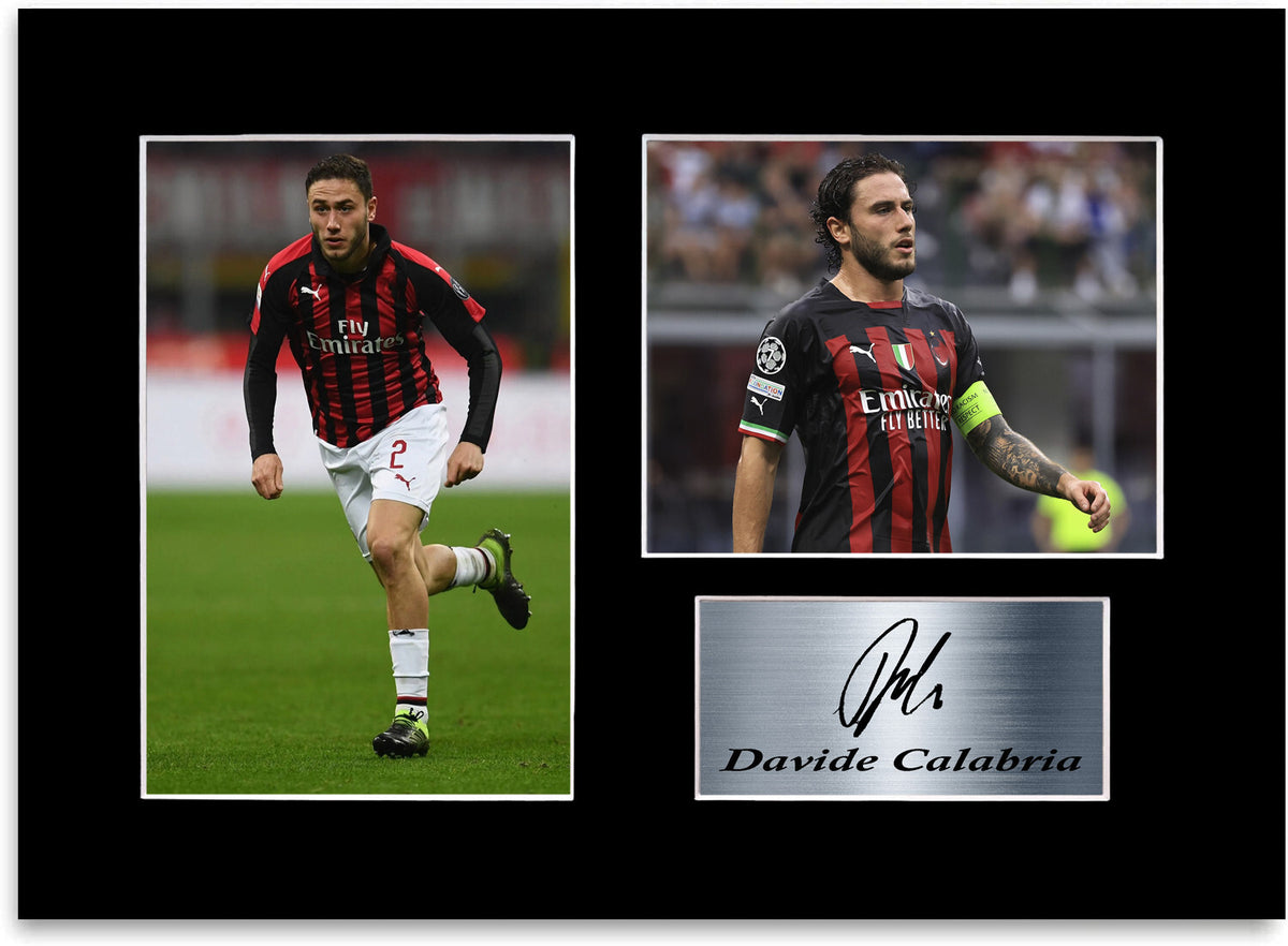 Davide Calabria Milan Football Player mounted display by LJW Prints