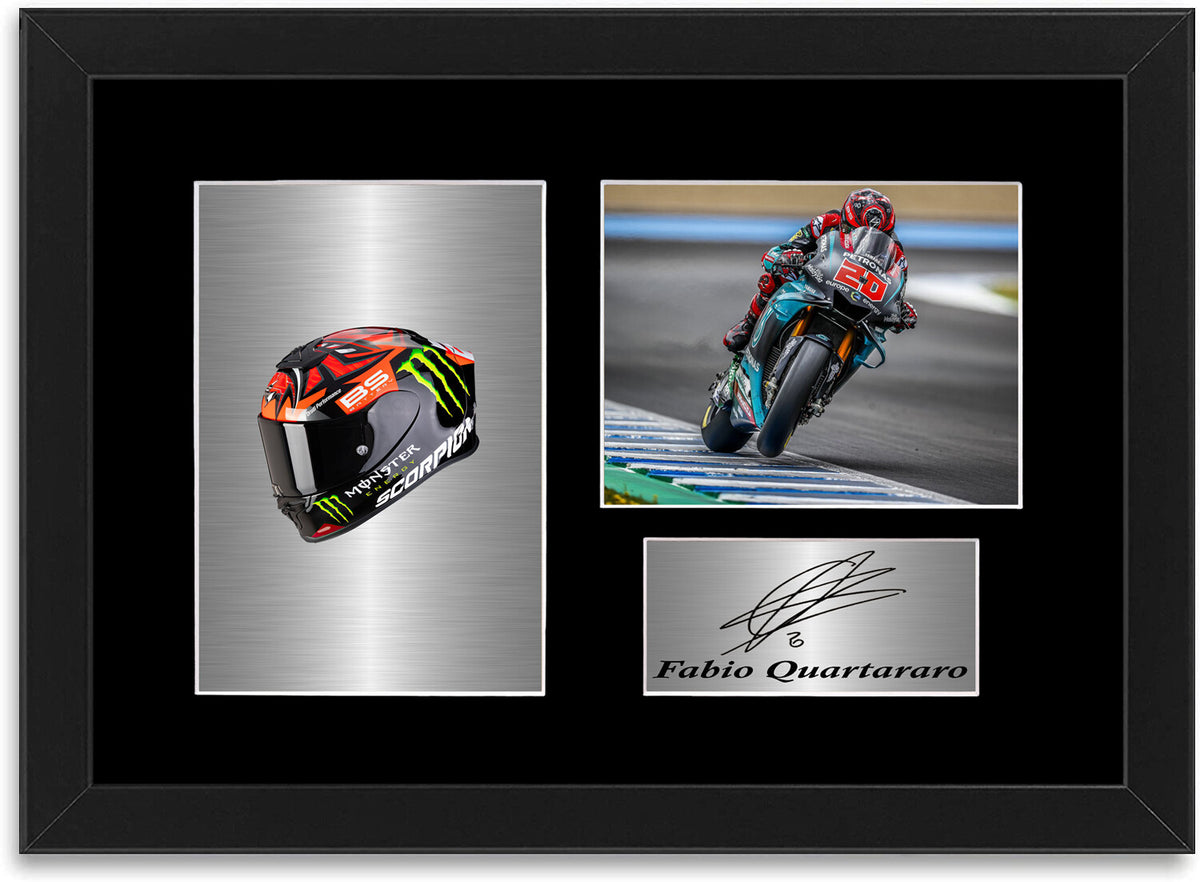Fabio Quartararo MotoGP Champion A4 Signed Autograph Photo Display Mount Framed