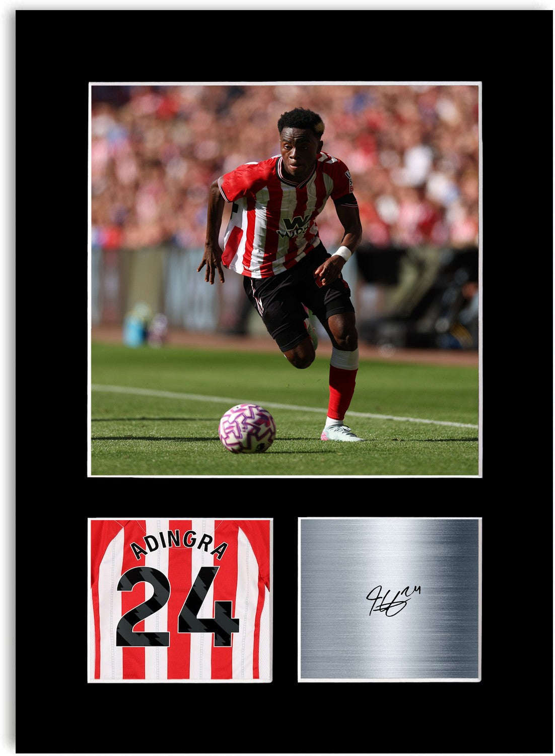Simon Adingra Sunderland Player Poster Signed Photo Display Mount Print A4 Gift