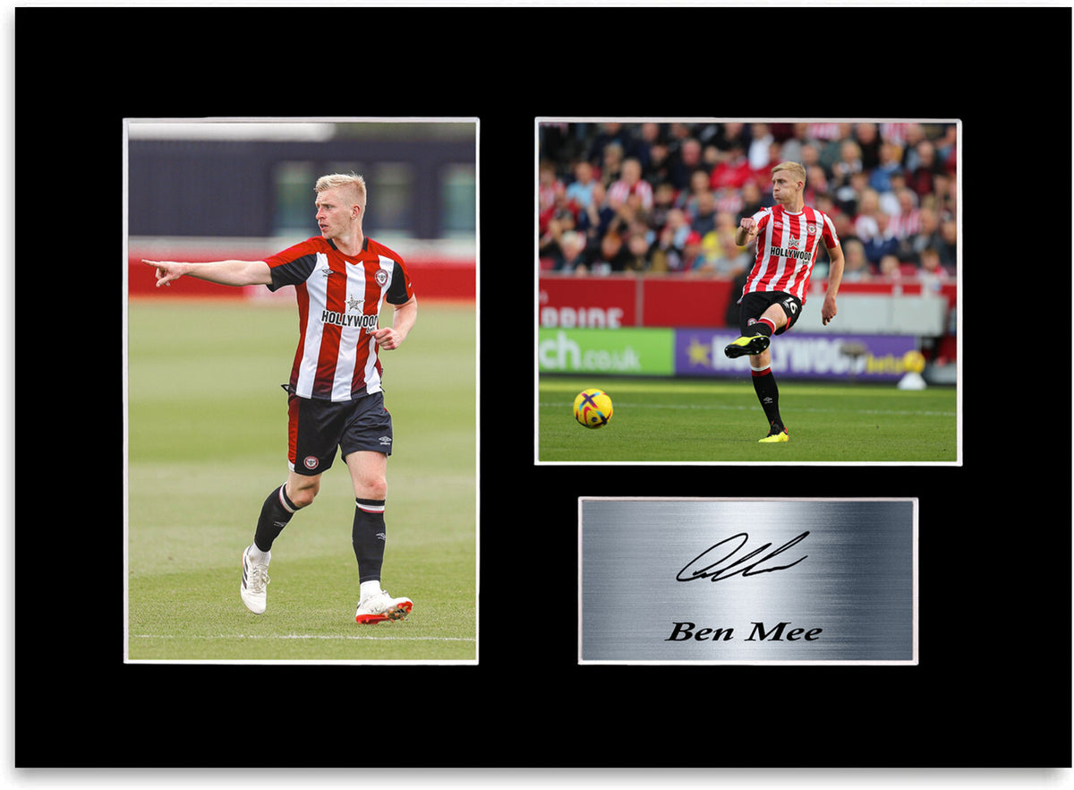 Ben Mee Brentford Football Player framed print by LJW Prints