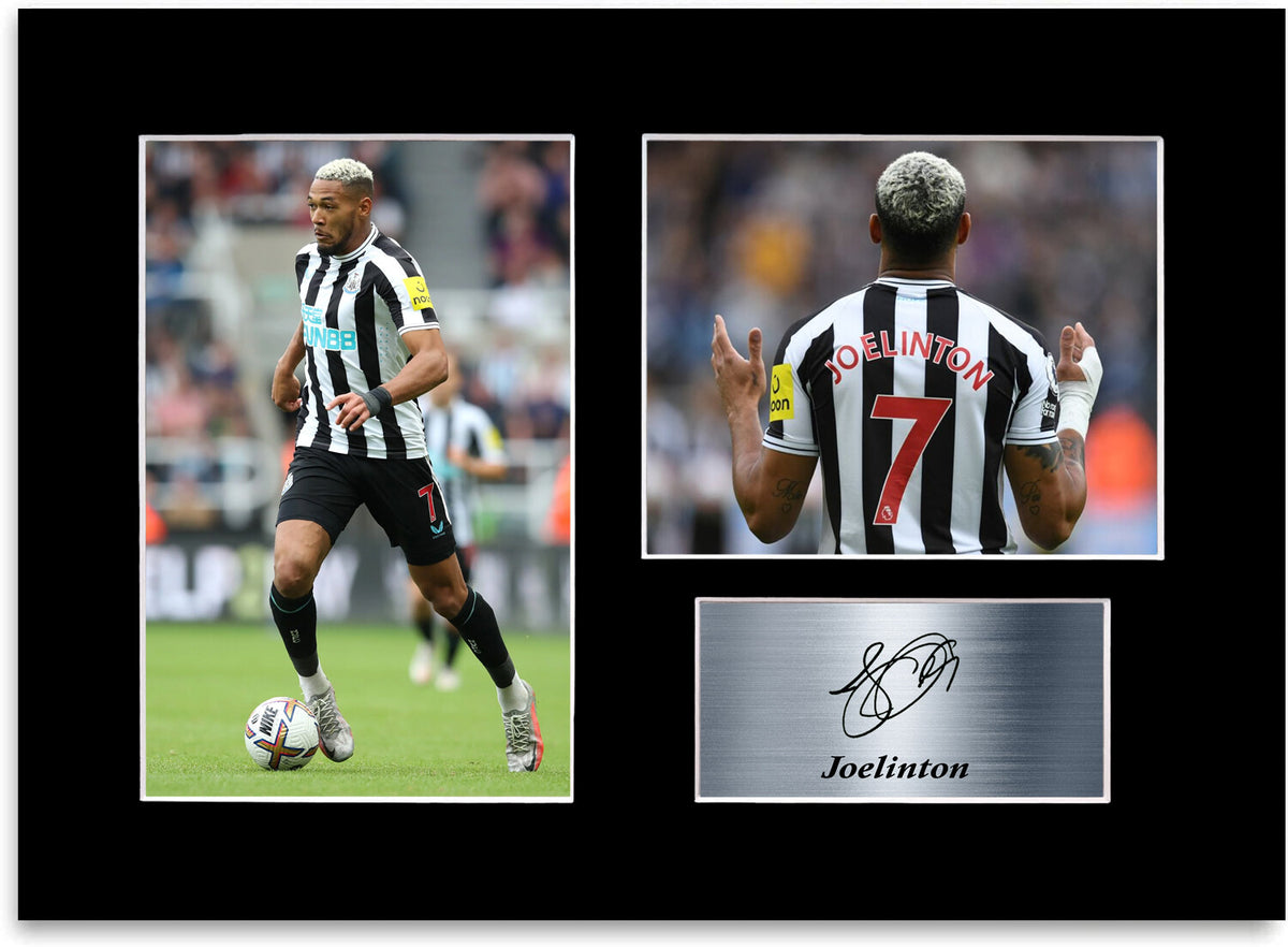 Joelinton Newcastle Poster Printed Signed Autograph Photo Display Mount A4
