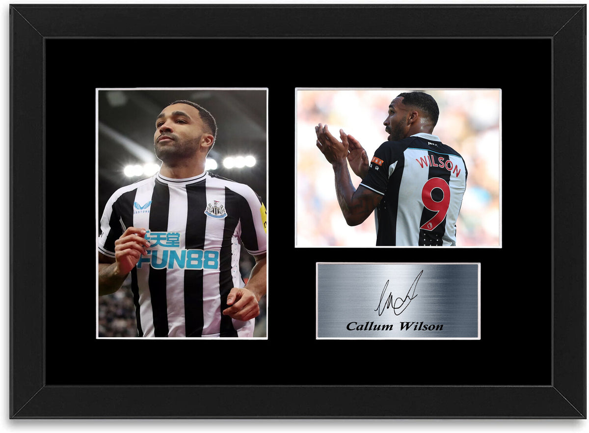 Callum Wilson Newcastle Poster Printed Signed Autograph Photo Display Mount A4