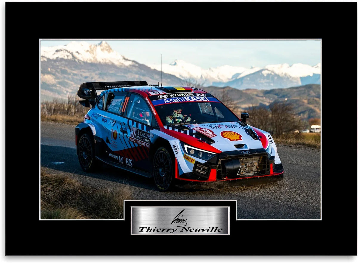 Thierry Neuville World Rally Champion mounted display by LJW Prints