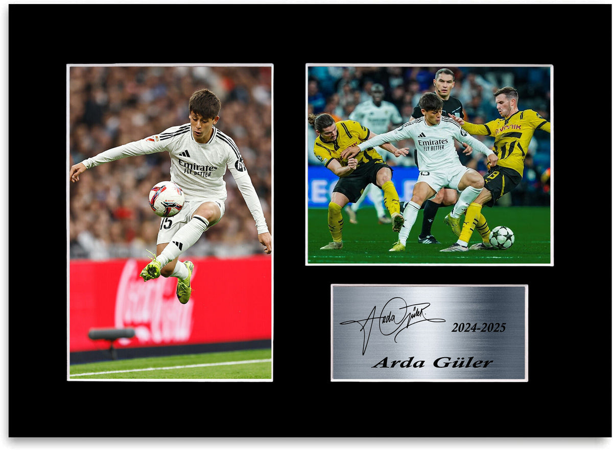 Arda Guler Real Madrid Football Player mounted display by LJW Prints