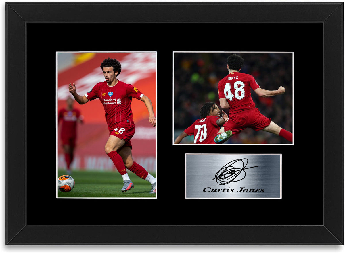 Curtis Jones Liverpool Player framed print by LJW Prints