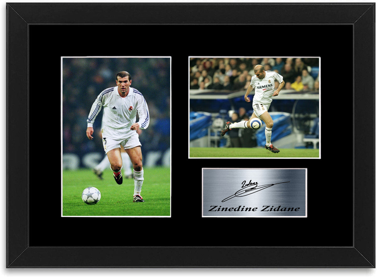 Zinedine Zidane Real Madrid Player framed print by LJW Prints