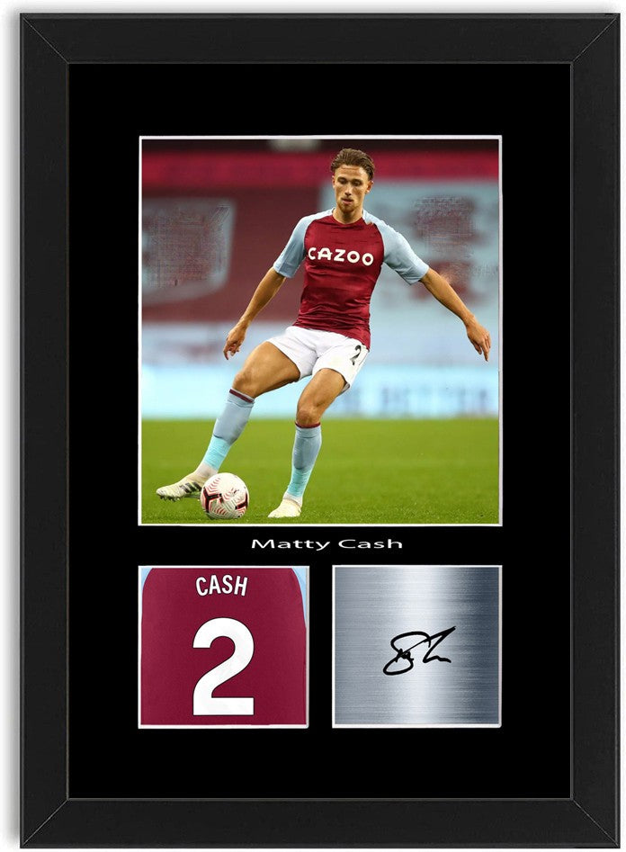 Matty Cash Football Player Poster Signed Print Photo A4 Wall Art Framed