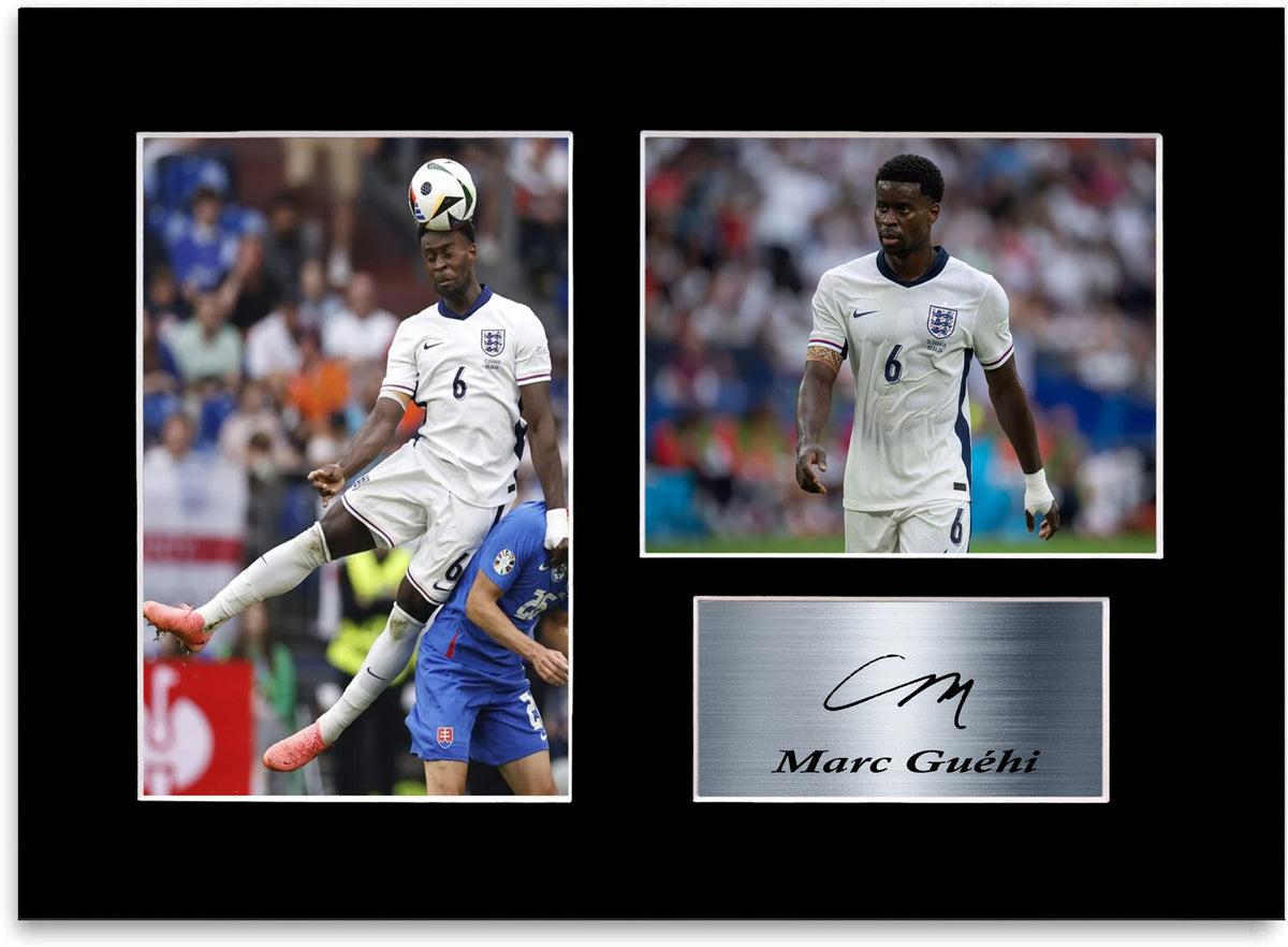 Marc Guehi England Euro 2024 Football Player mounted display by LJW Prints