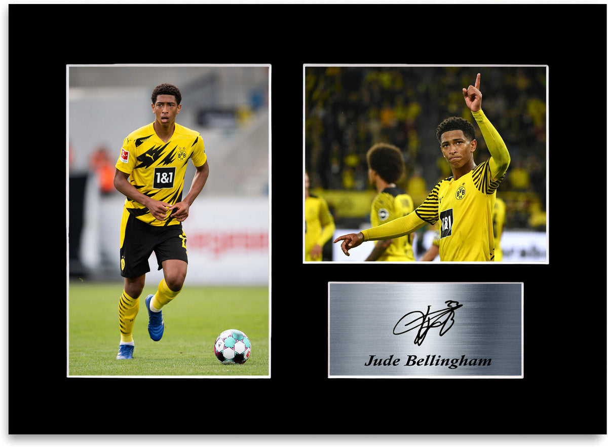 Jude Bellingham Dortmund Football Player A4 Signed Photo Display Mount Poster