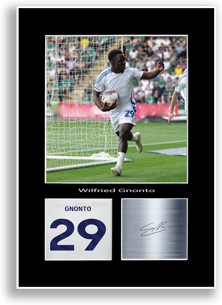 Wilfried Gnonto Football Player Leeds Poster Signed Print Photo Wall Art A4
