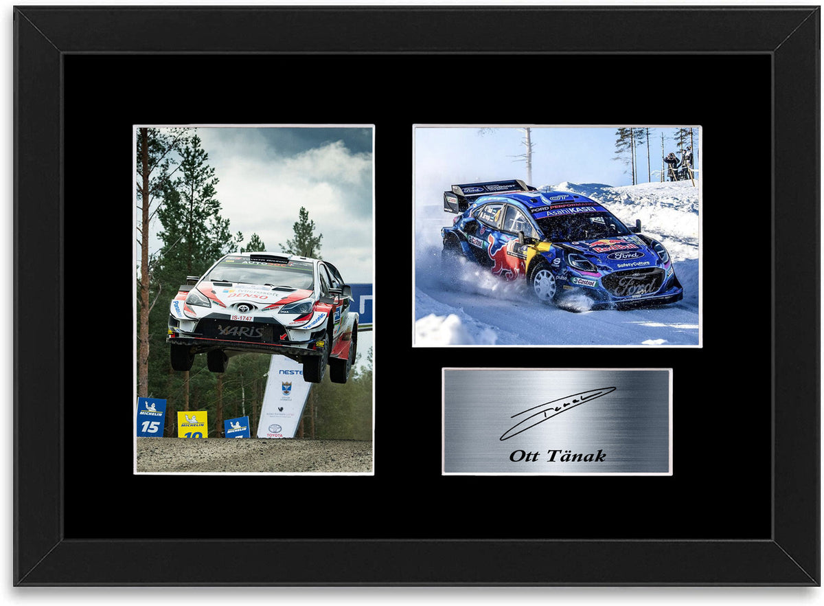 Ott Tanak World Rally Champion WRC Signed Photo Display Mount A4 Poster Framed