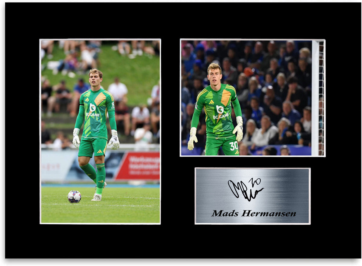 Mads Hermansen Leicester Player mounted display by LJW Prints