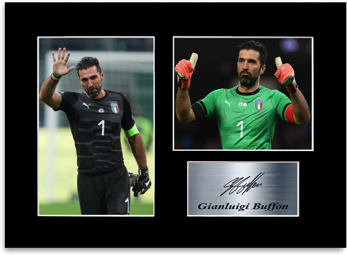 Gianluigi Buffon Italy Euro 2020 Football A4 Signed Photo Display Mount Poster