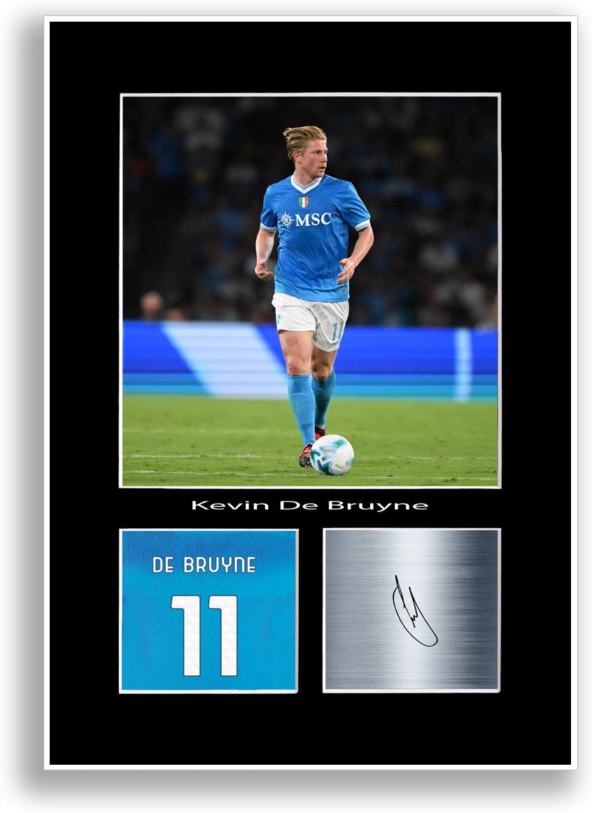 Kevin De Bryune Football Player Poster Signed A4 Print Photo Wall Art Gift Idea
