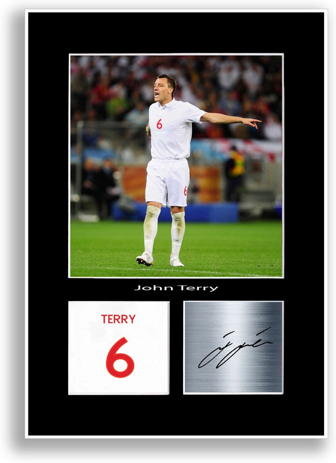 John Terry Football Player Poster Signed Print Photo A4 Wall Art Gift Idea