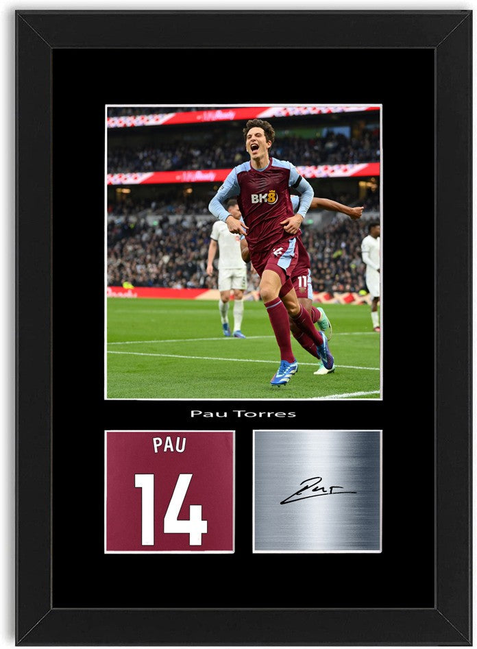 Pau Torres Football Player Poster Signed Print Photo A4 Wall Art Framed