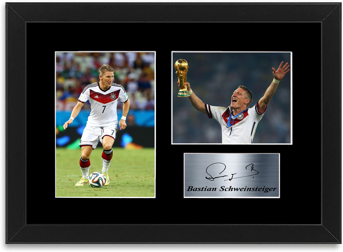 Bastian Schweinsteiger Germany Football A4 Signed Photo Display Mount Framed