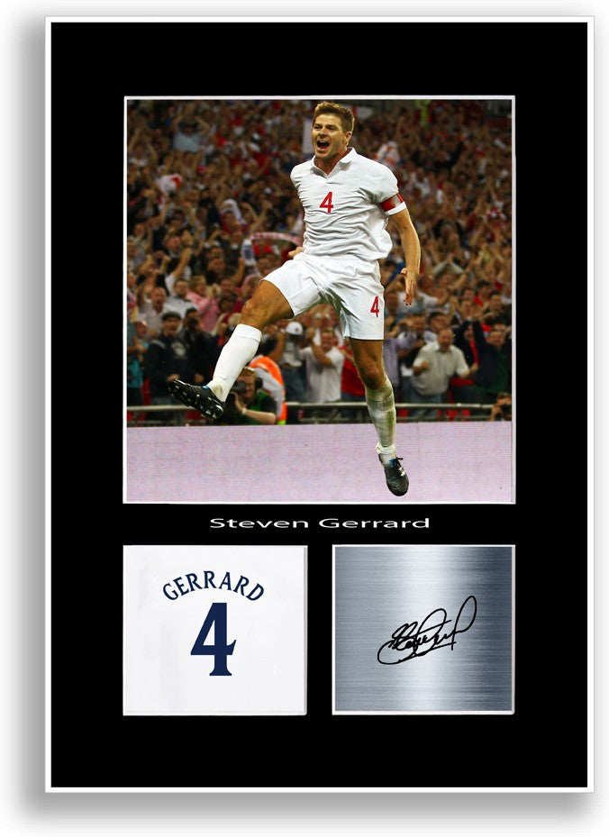 Steven Gerrard Football Player Poster Signed Print Photo A4 Wall Art Gift Idea