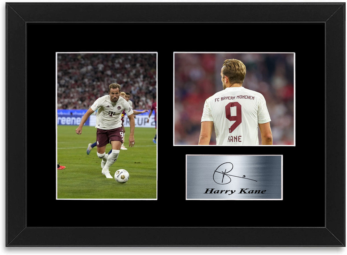 Harry Kane Bayern München Player framed print by LJW Prints