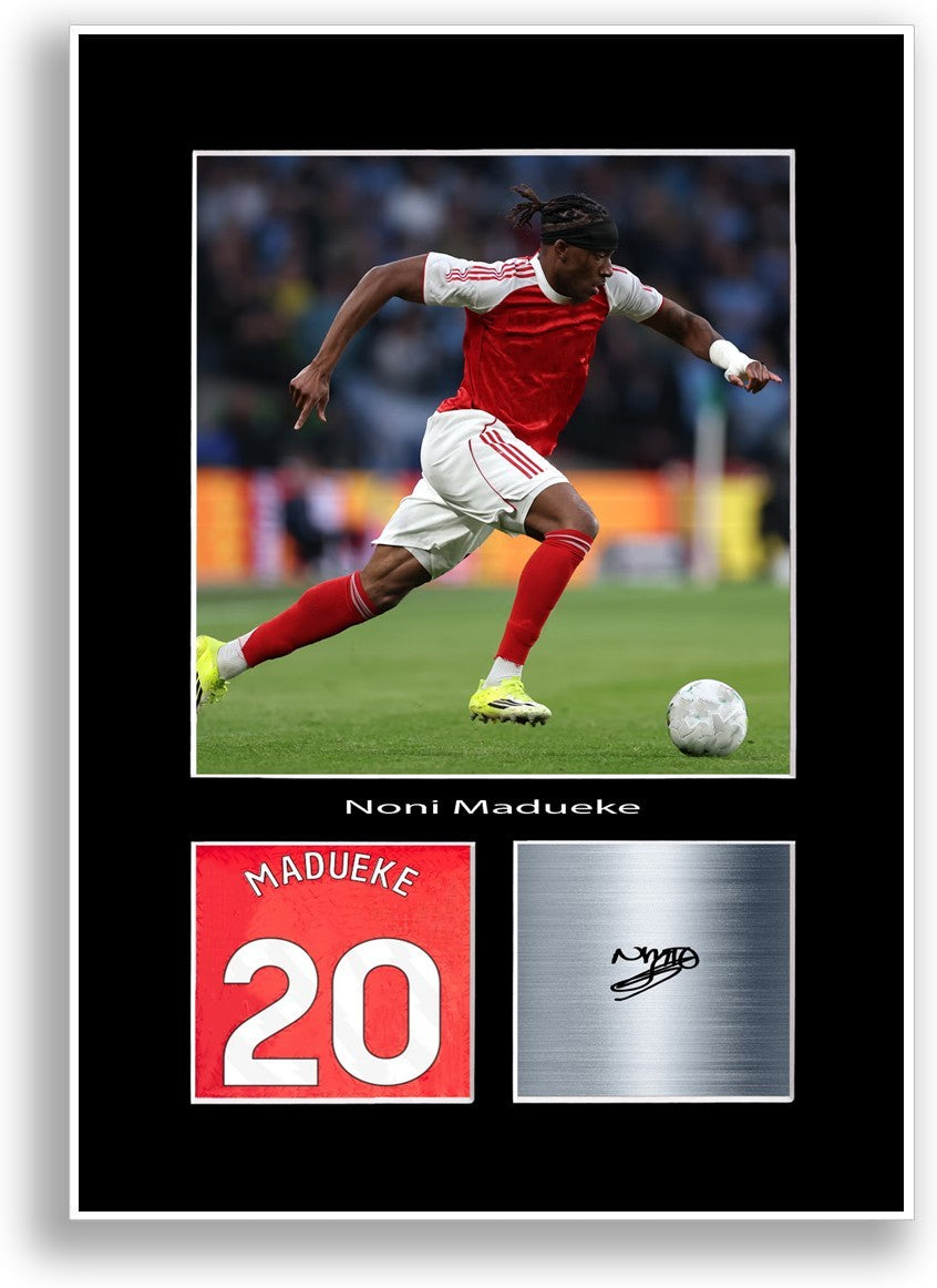 Noni Madueke Football Player Poster Signed Print Photo A4 Wall Art Gift Idea